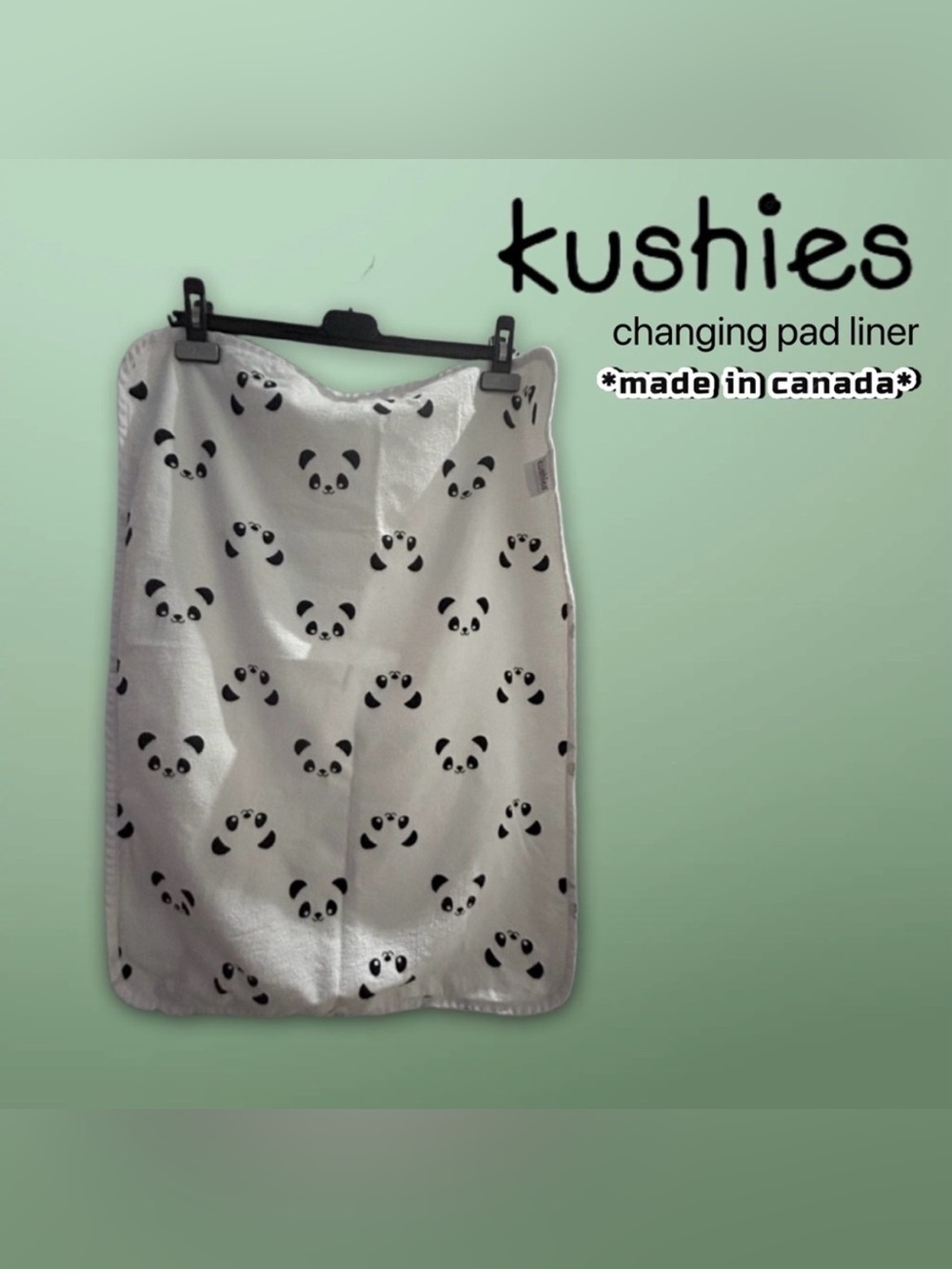 🇨🇦👍GUC KUSHIES Baby Portable Panda Waterproof Changing Pad Liners ‼️read